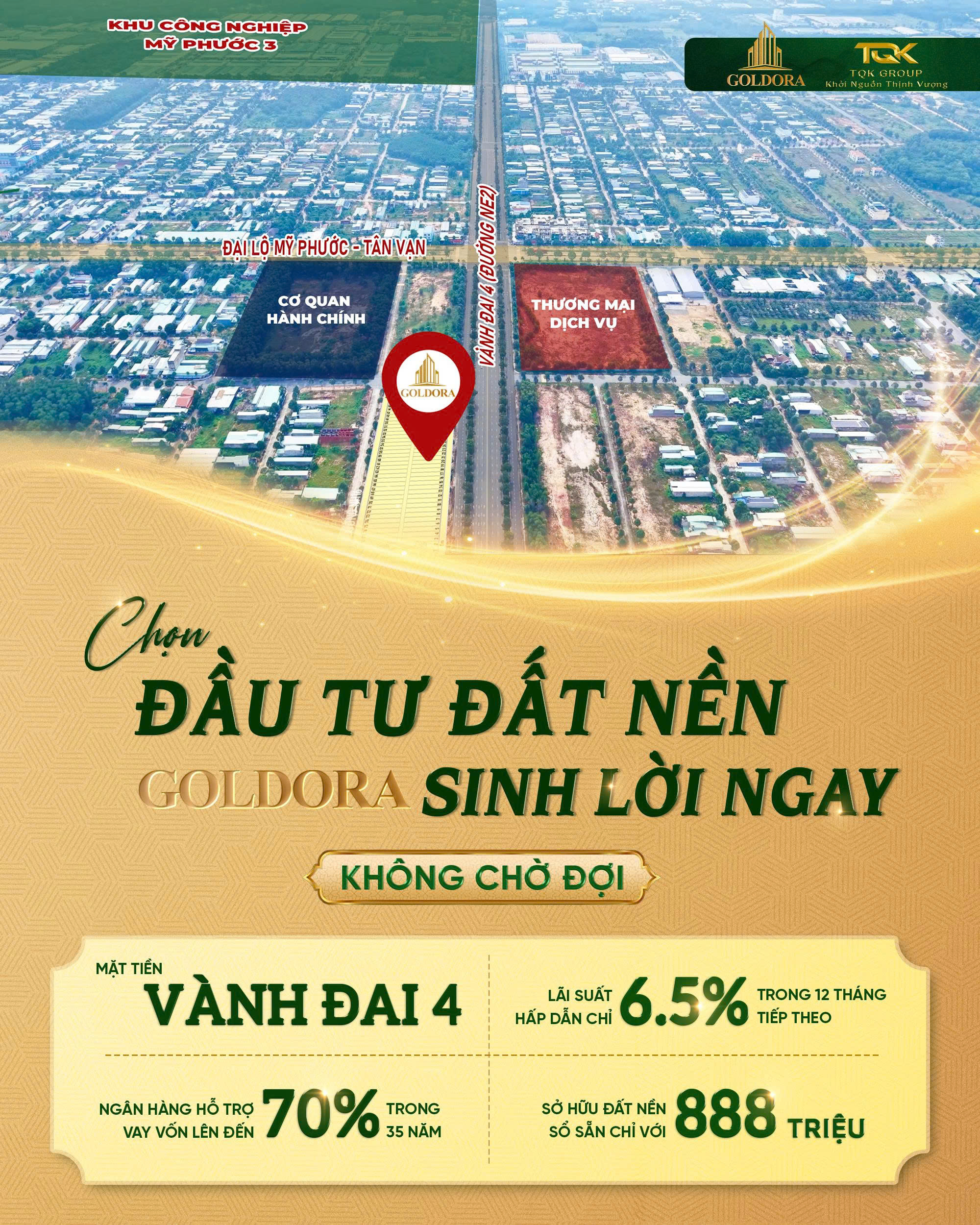 phương thức thanh toán khu đô thị goldora vành đai 4 tphcm